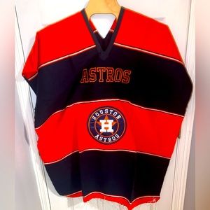 Houston Astros ( Orange Lettering ) Custom Made Poncho Zarape